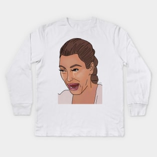 Crying Kim Kids Long Sleeve T-Shirt